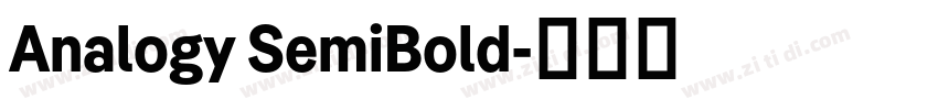 Analogy SemiBold字体转换 Analogy SemiBold字体转换